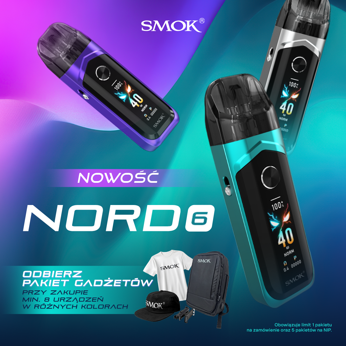 e-papierosy pod-mod smok nord 6