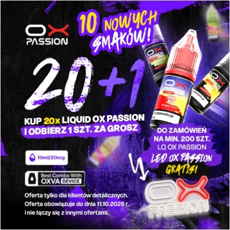 Liquidy OXVA OX Passion w ofercie 20+1 | 10 nowych smaków