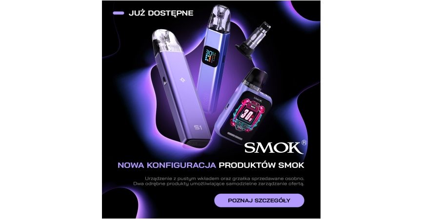 Urządzenia SMOK w nowej konfiguracji - z pustym wkładem, bez grzałki