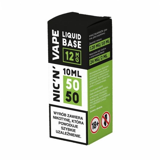 Baza nikotynowa NIC'N'VAPE 10ml 50/50 - 12mg