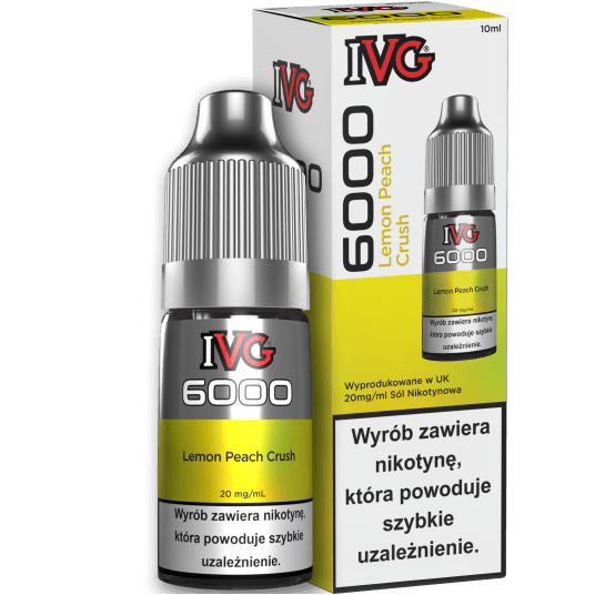 IVG 6000 Nicotine Salt Lemon Peach Crush 20mg 10ml