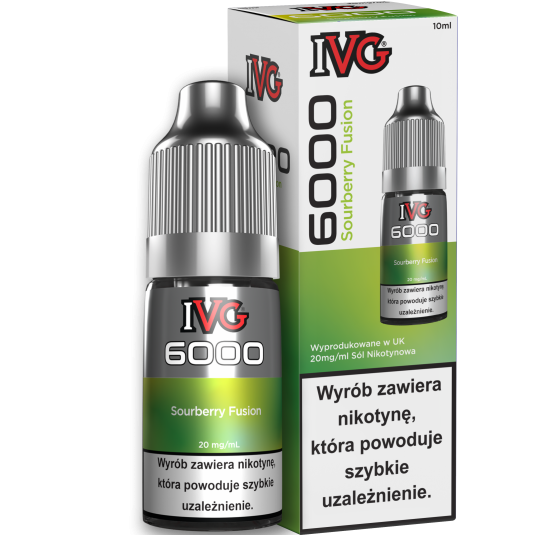 IVG 6000 Nicotine Salt Sourberry Fusion 20mg 10ml