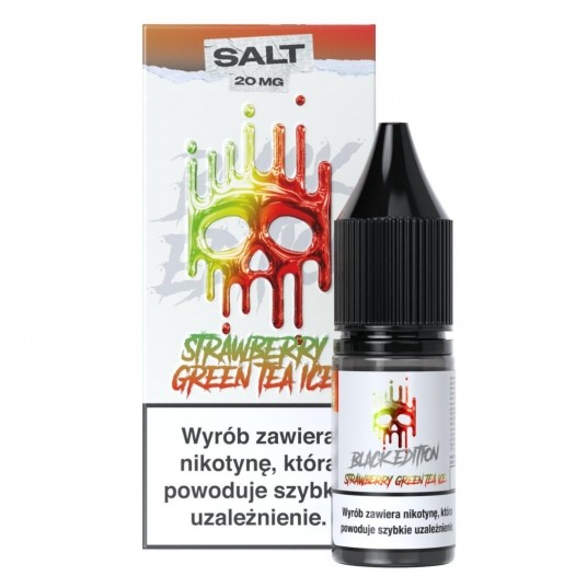 Liquid Dark Line Salt Black Edition 10ml Strawberry Green Tea Ice 20mg