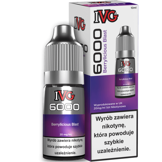 Liquid IVG 6000 Nicotine Salt 10ml - Berrylicious Blast 20mg