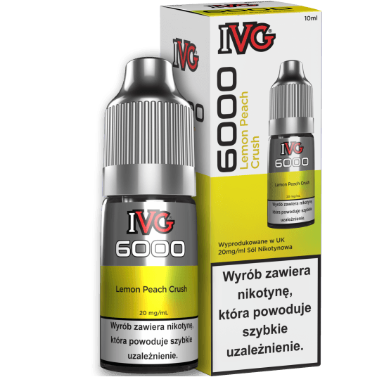 Liquid IVG 6000 Nicotine Salt 10ml - Lemon Peach Crush 20mg