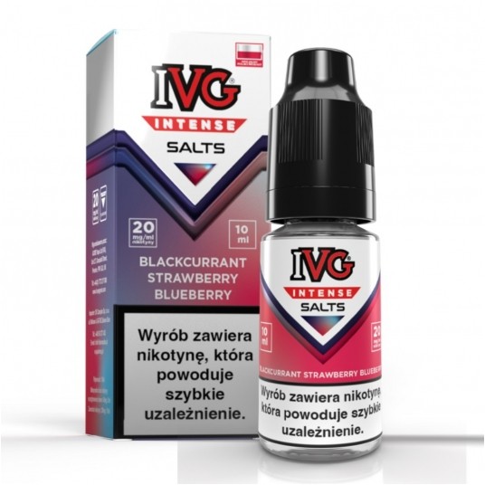 Liquid IVG Intense Salt 10ml Blackcurrant Strawberry & Blueberry 20mg