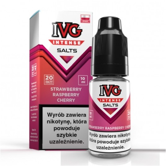 Liquid IVG Intense Salt 10ml Strawberry Raspberry & Cherry 20mg