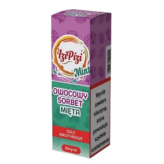 Liquid Izi Pizi Ice Salt 10ml - Owocowy Sorbet Mięta 20mg