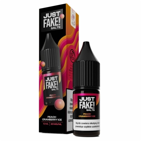 Liquid JustFAKE! Salts 10ml Peach Cranberry ICE 20mg