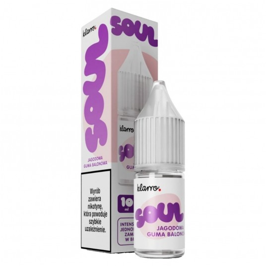 Liquid Klarro Soul Salt 10ml Jagodowa Guma Balonowa 20mg