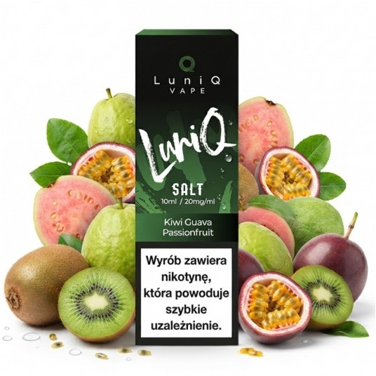 Liquid Luniq Salt 10ml Kiwi Guava Passionfruit 20mg