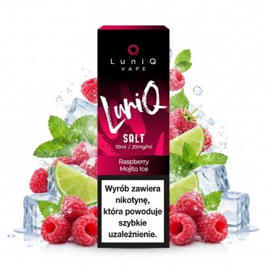 Liquid Luniq Salt 10ml Raspberry Mojito Ice 20mg