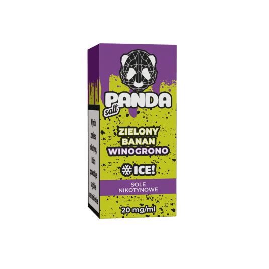 Liquid Panda Double Salt 10ml - Zielony banan Winogrono Ice 20mg