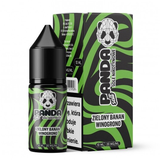 Liquid Panda Salt 10ml Zielony Banan Winogrono Ice 20mg