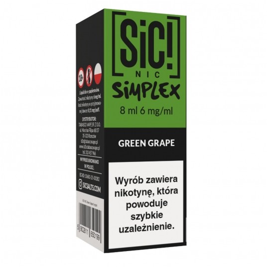 Liquid SIC! NIC 8ml - Geen Grape 6mg