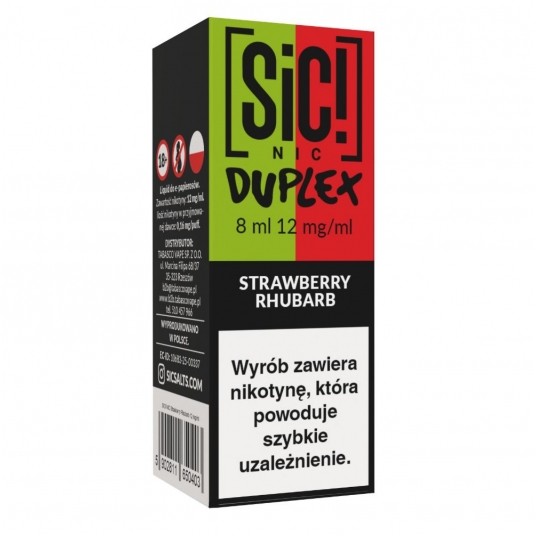 Liquid SIC! NIC 8ml Strawberry Rhubarb 12mg