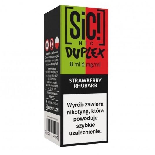 Liquid SIC! NIC 8ml Strawberry Rhubarb 6mg