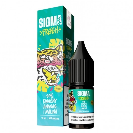 Liquid Sigma Fresh Salt 10ml Sok Kwaśny Ananas Malina 20mg