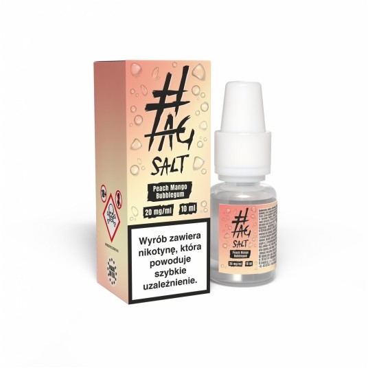 Liquid #TAG SALT Drinks 10ml Peach Mango Bubblegum 20mg