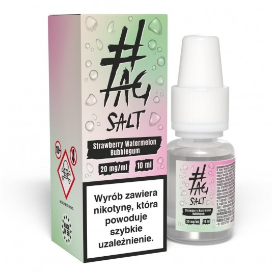 Liquid #TAG Salt Drinks 10ml Strawberry Watermelon Bubblegum 20mg