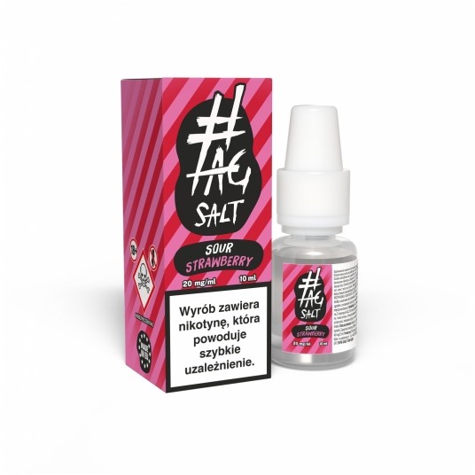 Liquid #TAG SALT Sour 10ml Strawberry 20mg