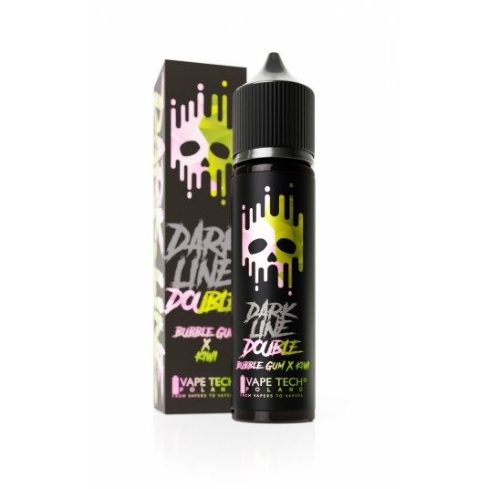 Longfill Dark Line Double 8/60ml - Bubble Gum Kiwi