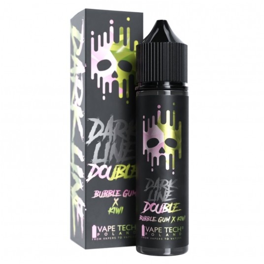Longfill Dark Line Double 8/60ml - Bubble Gum Kiwi
