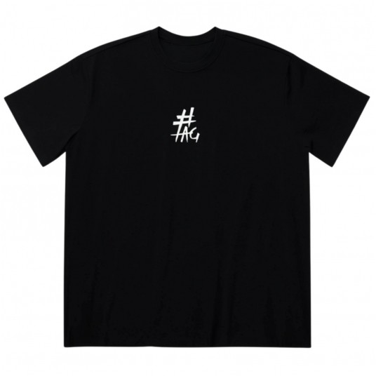 T-shirt czarny #TAG rozmiar L