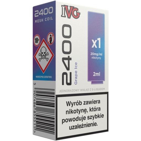 Wkład IVG 2400 Pod 20mg - Grape Ice 2ml