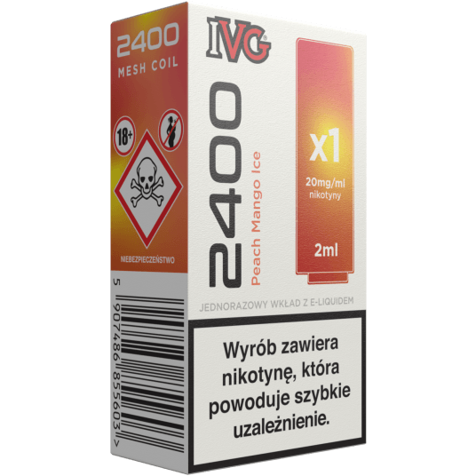 Wkład IVG 2400 Pod 20mg - Peach Mango Ice 2ml