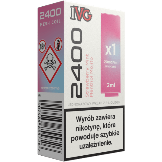 Wkład IVG 2400 Pod 20mg - Strawberry Mint Menthol Mojito 2ml