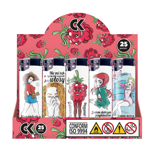 Zapalniczka piezoelektryczna #CK8PW PH Śmieszne dziewczyny K21 50 szt.