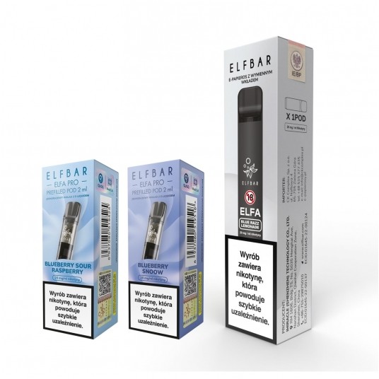 Zestaw KIT Elfa Black + dwa wkłady Elfa Pro