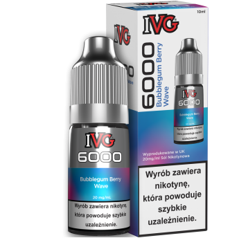 Liquid IVG 6000 Nicotine Salt 10ml Bubblegum Berry Wave 20mg