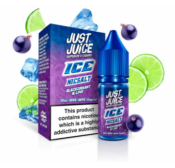 Liquid Just Juice Ice 10ml - Blackcurrant & Lime 20mg