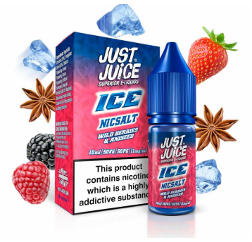 Liquid Just Juice Ice 10ml - Wild Berries & Aniseed 20mg