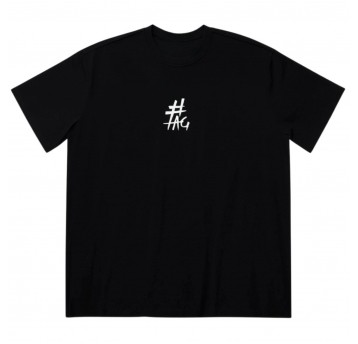 T-shirt czarny #TAG rozmiar S